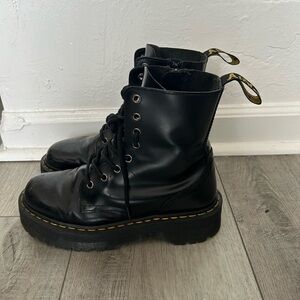 Dr. Martens Black Leather Lace-Up Boots